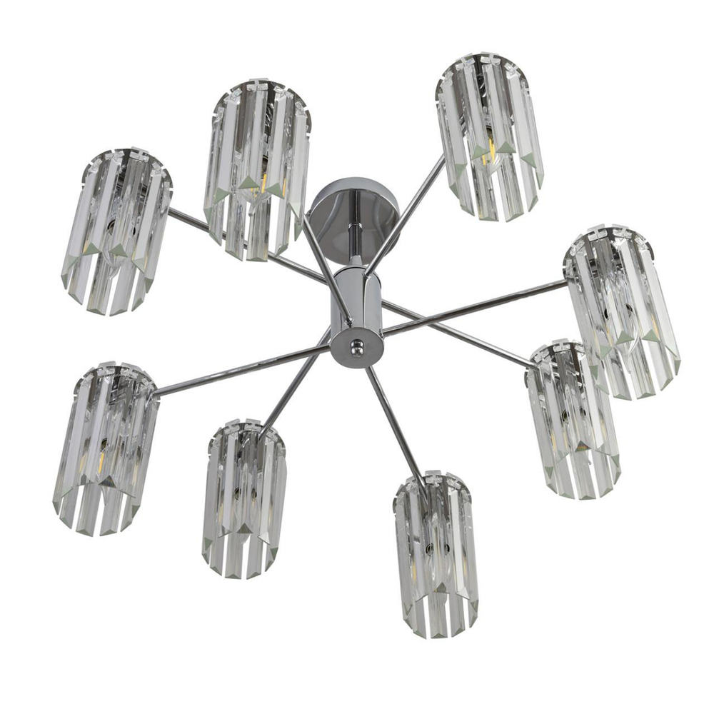 8348/8C CLASSI хром/прозрачный, металл/хрусталь Люстра подвесная E14 8*40W 220V FAVLA