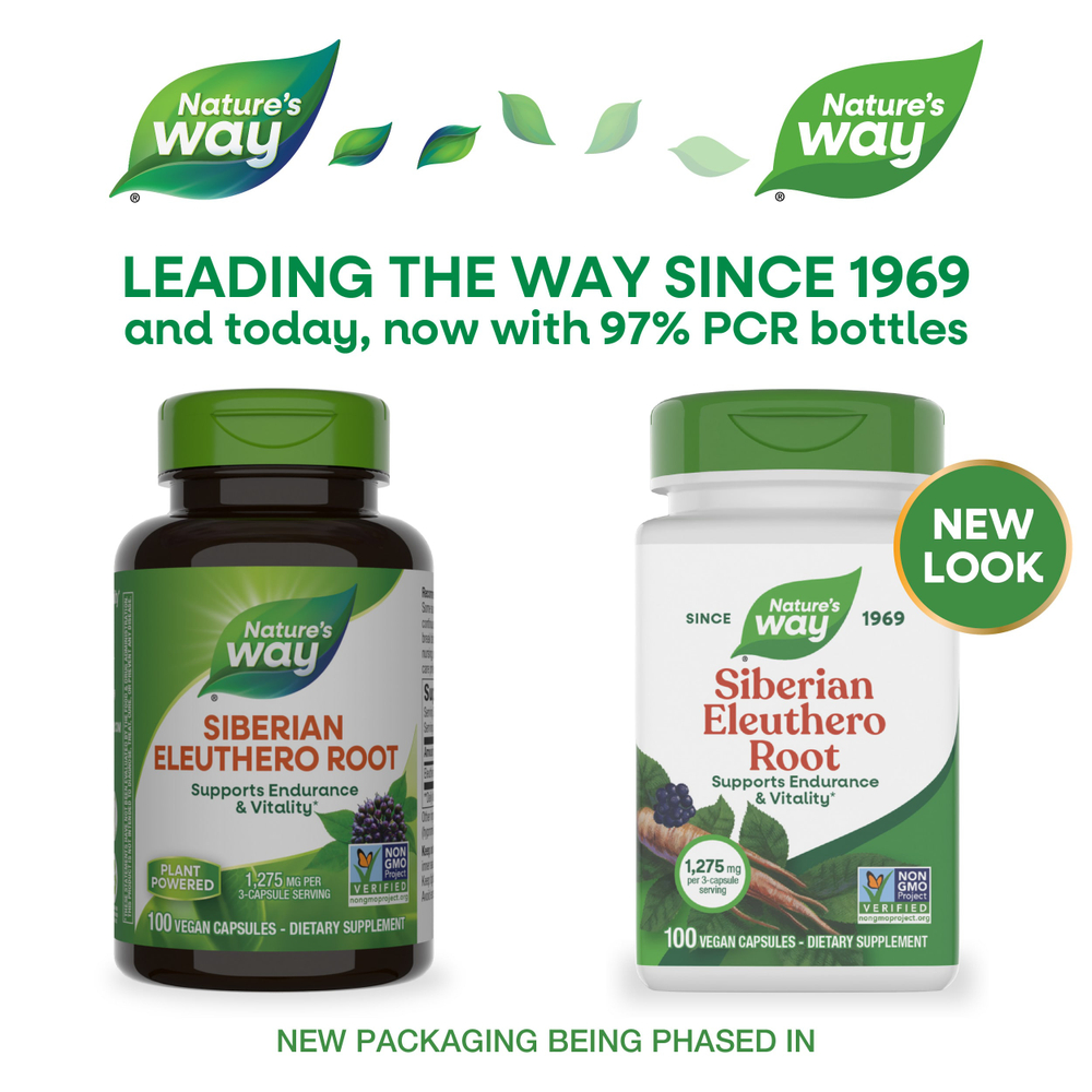 Nature's Way, корень элеутерококка сибирского, 100 веганских капсул (425 мг в 1 капсуле)