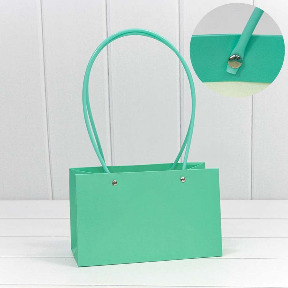 Пакет подарочный 22х13.5х11см Ваза для цветов (Тиффани)