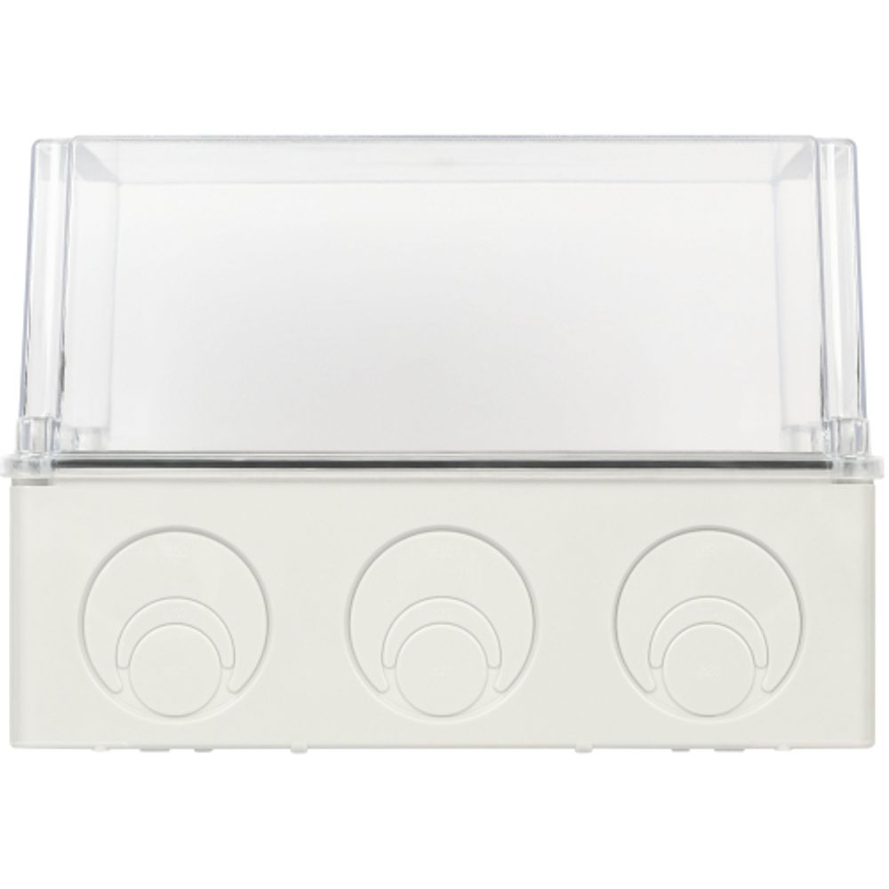 Распаячная коробка ЭРА KORvpk-240-195-165 ОП серая 240х195х165мм прозрачная крышка на винтах d25-3шт d32-2шт IP55