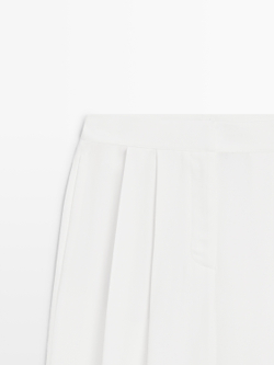Massimo Dutti Брюки из крепа, белый