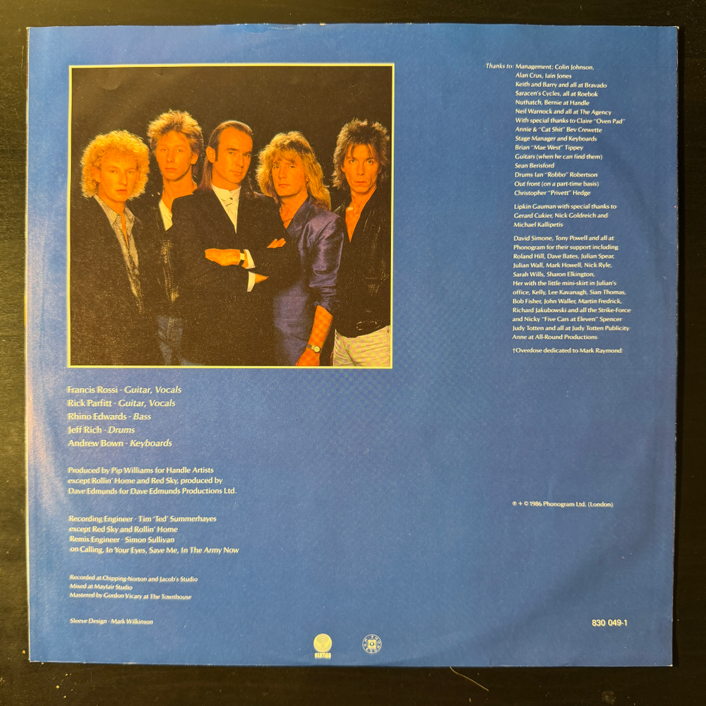 Status Quo - In The Army Now (Голландия 1986г.)