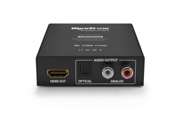 Wyrestorm EXP-CON-AUD-H2 - дэ-эмбеддер аналогого и цифрового аудио из HDMI 2.0, проходной HDMI порт.