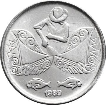 5 сентаво 1989 Бразилия. Рыбак