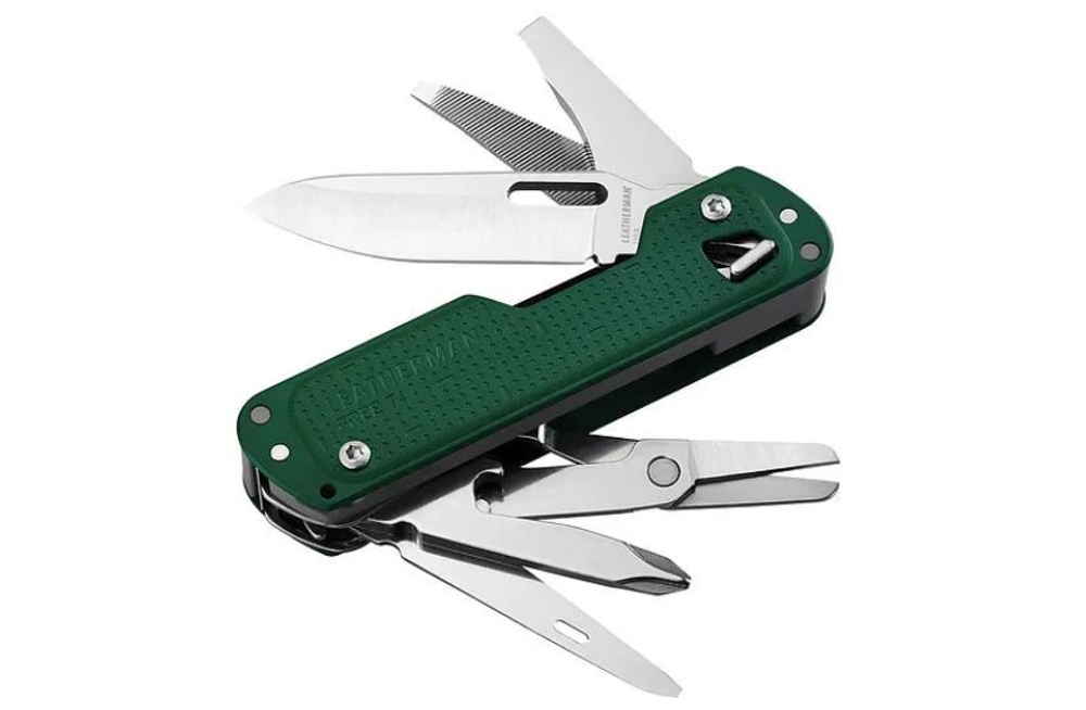 Мультитул Leatherman Free T4, 12 функций, зеленый