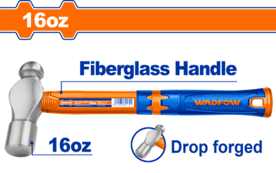 Молоток с круглым бойком 450 гр (6/24) WADFOW WHM5316