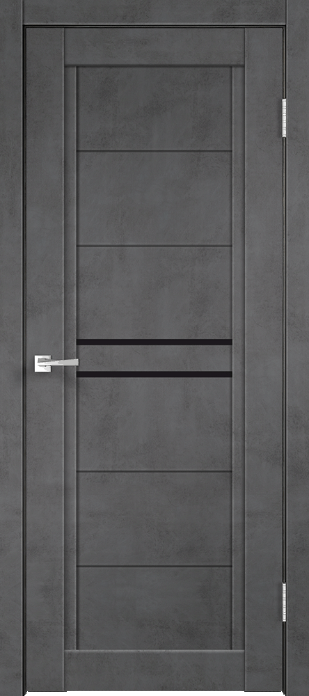 Межкомнатные двери VellDoris NEXT 2 ПВХ Муар темно-серый