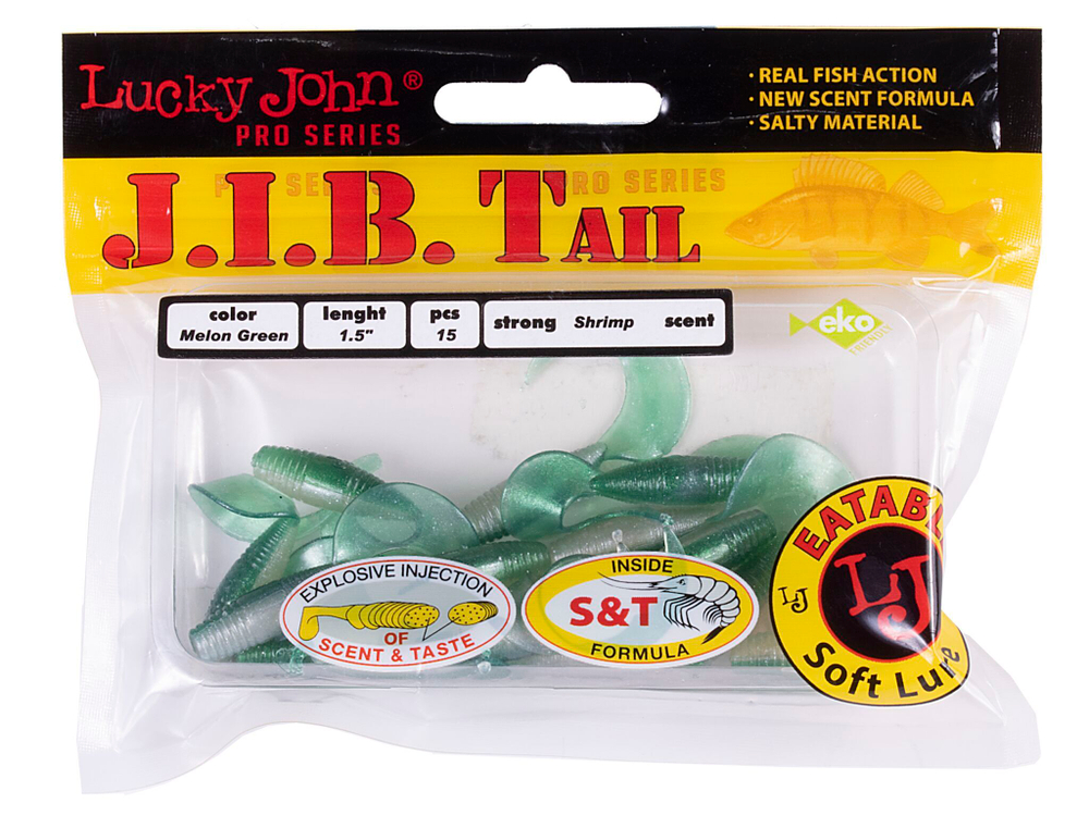 Твистеры съедобные LJ Pro Series J.I.B TAIL 1.5in (03.80)/T40 15шт.