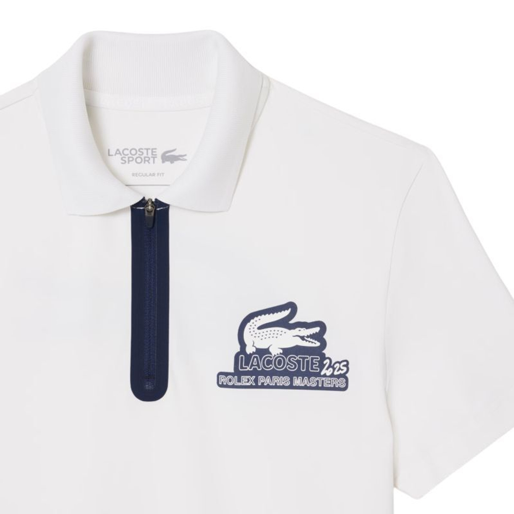 Теннисное поло Lacoste Unisex Rolex Paris Masters Edition Ballboy - white
