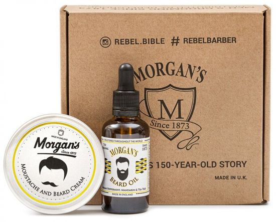Подарочный набор Morgan's, масло для бороды + крем для бороды и усов