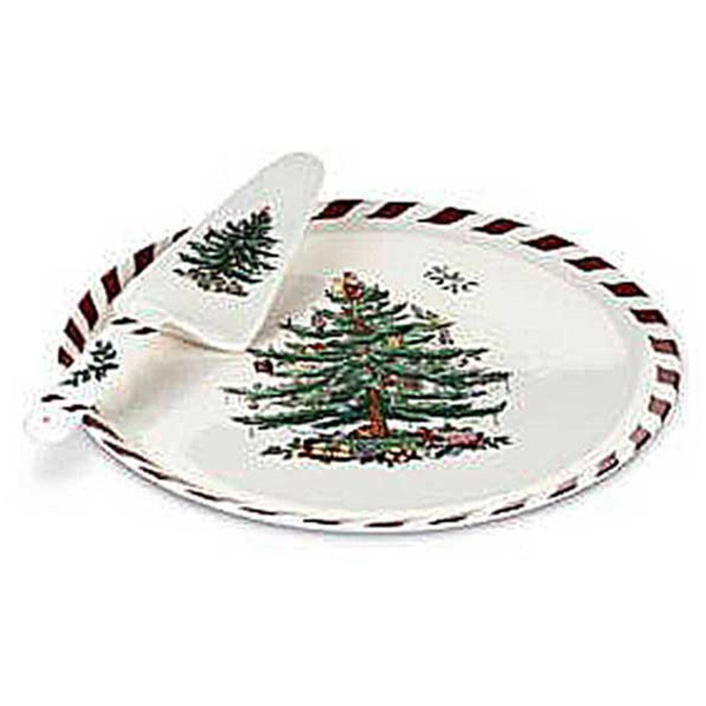 Блюдо овальное с лопаткой 28см Spode Рождественская ель