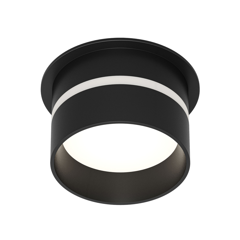 DK2404-BK Встраиваемый светильник влагозащ., IP 44, до 15 Вт, GU10, черный, алюминий