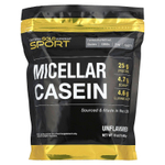 California Gold Nutrition, Sport, мицеллярный казеин, без добавок, медленное усвоение, 454 г (16 унций)