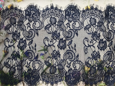 Кружево Французское, ш. 40 см, синий