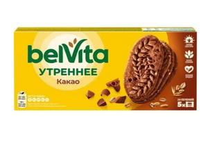 ПЕЧЕНЬЕ BELVITA ВИТАМ С КАКАО 225ГР