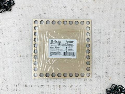 Заготовка для декорирования Панно с перфорацией/донышко, р. 12х12 см