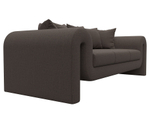 Диван прямой Волна, Амур 05 коричневый, Рогожка, 124034