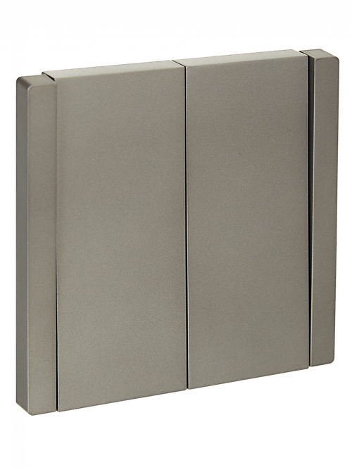 FORTE&PIANO Выключатель 2-клавишный проходной 10А FP507 сталь IEK