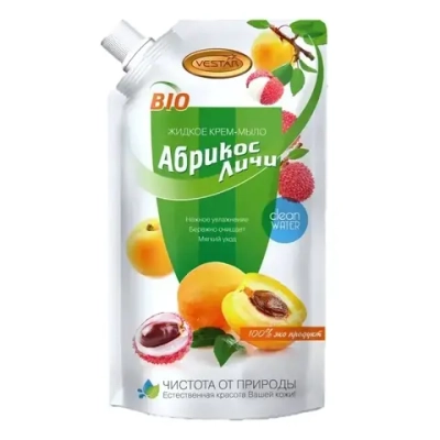 Мыло жидкое 500мл Вестар Абрикос и Личи дой-пак