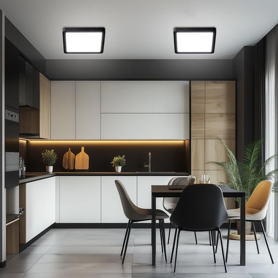 CL738K181V Бейсик Черный Св-к Накл. LED 18W*Мульти