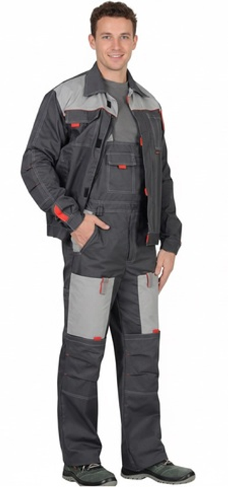 Костюм ФАВОРИТ куртка, п/к т.серый со св.серым