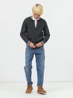 Бомбер кардиган для мальчика в школу AT1016 серый