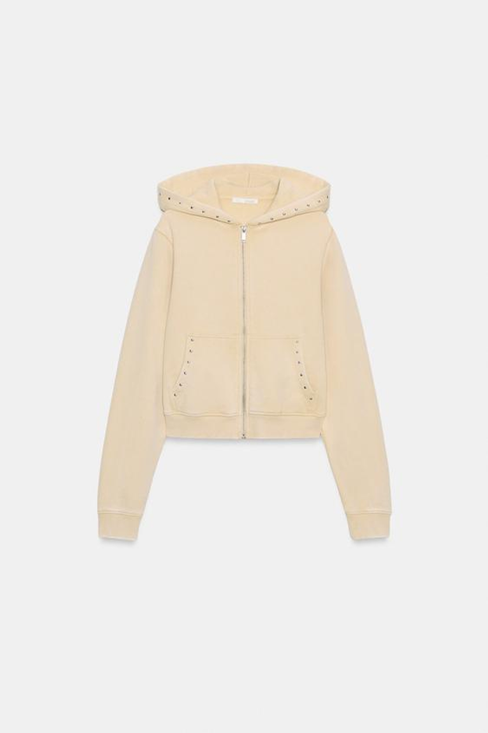 Свитшот с заклепками и эффектом потертости - ZARA
