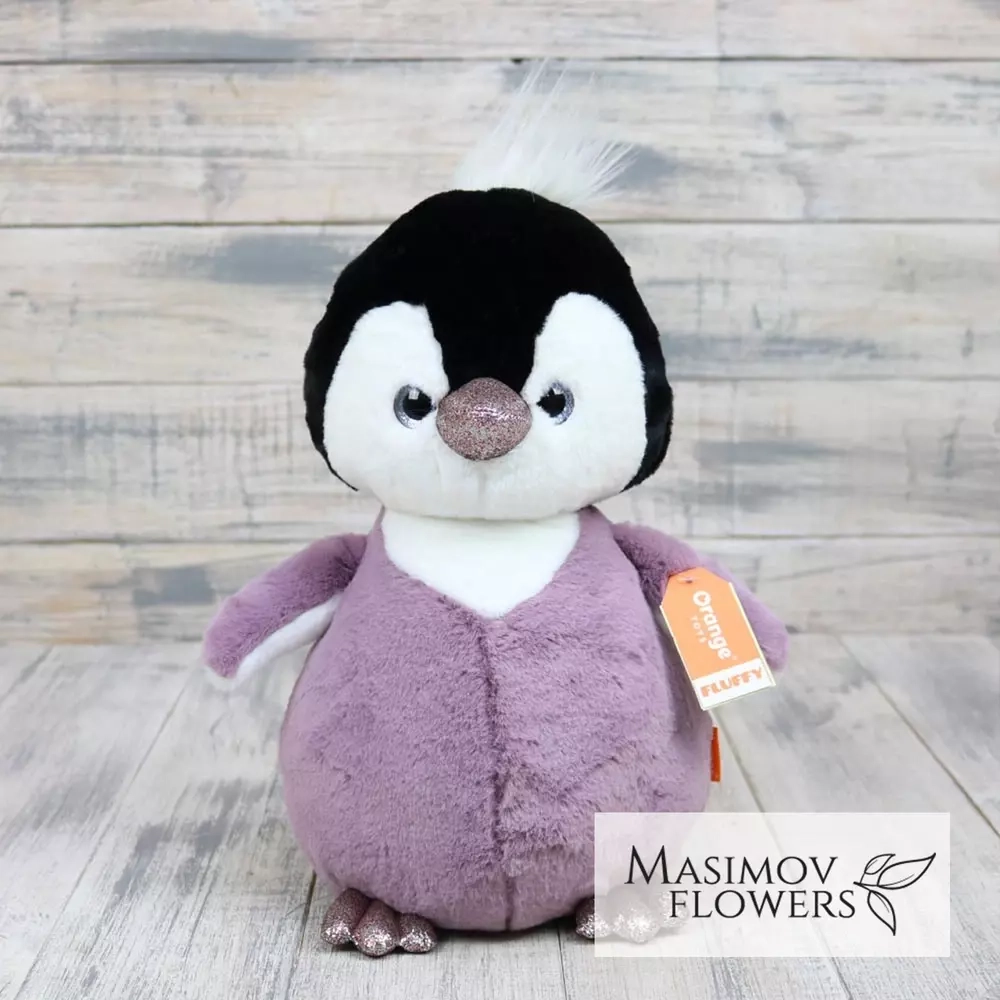 Пушистик Пингвиненок сиреневый 35 см