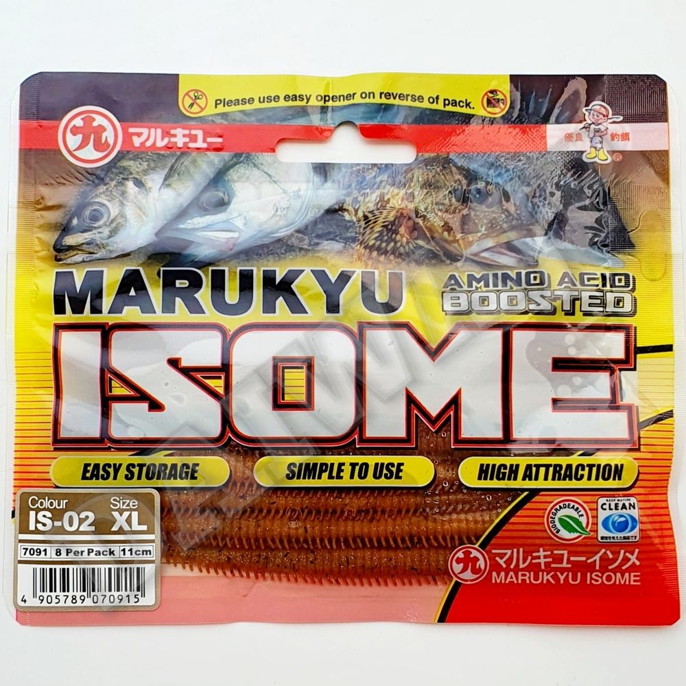 Силиконовые приманки MARUKYU POWER ISOME XL IS-02 BROWN