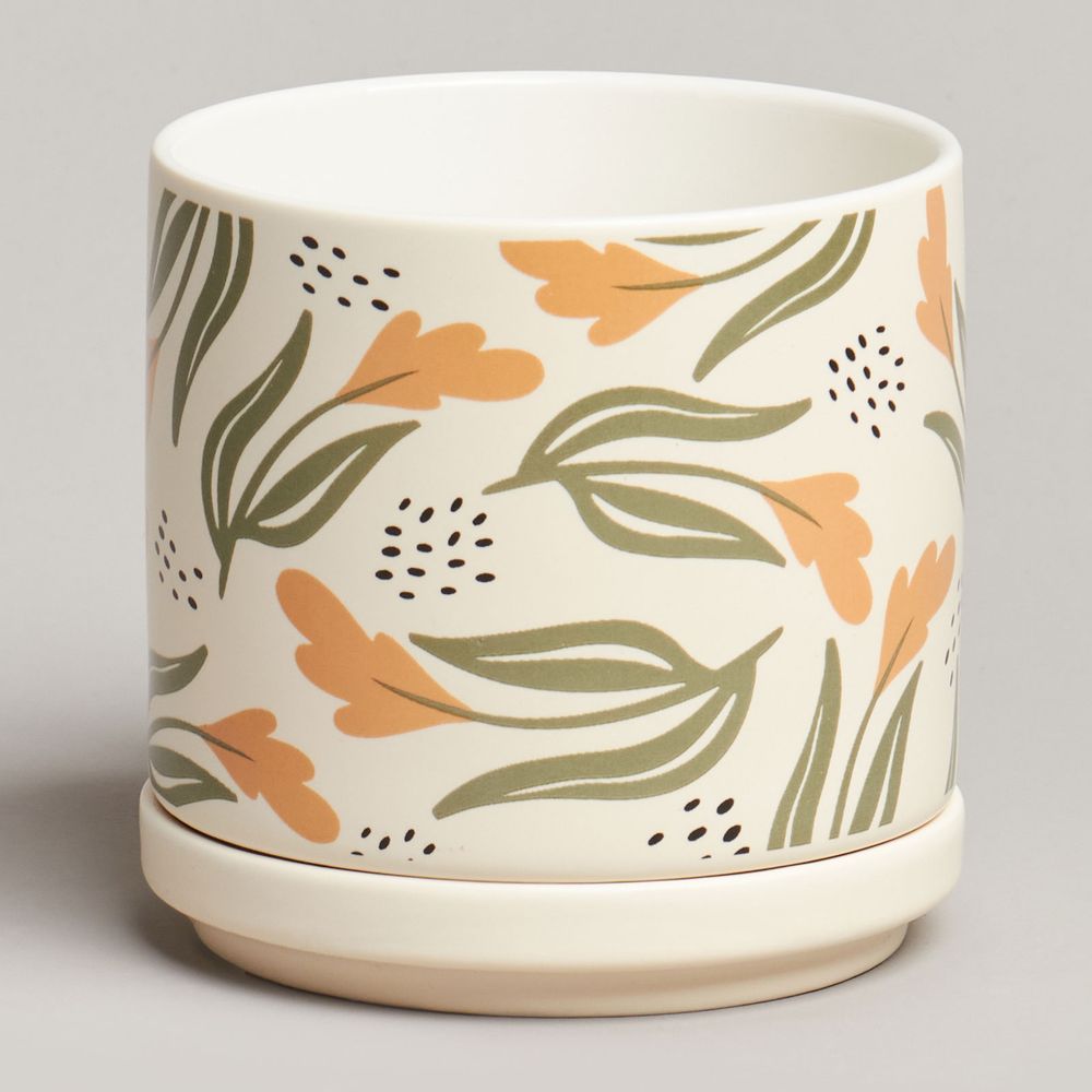 КРУЖКА С КРЫШКОЙ LEFARD FLOWERS 390МЛ. (КОР=24ШТ.)