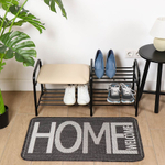 Полка для обуви, мет-л, 2 секц, 80х33х36 см, с сиден, чер, Nika, ЭТЛ1/Ч