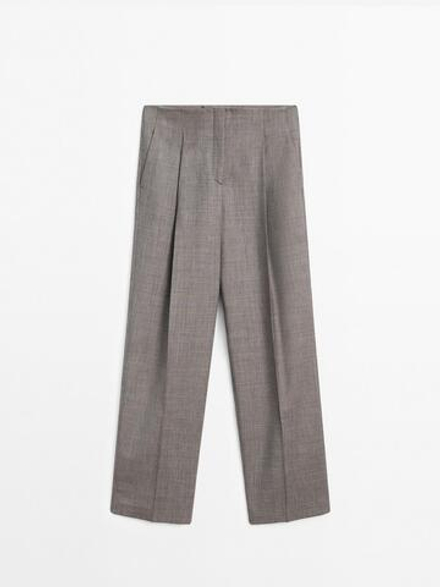 Massimo Dutti Плиссированные брюки, норка