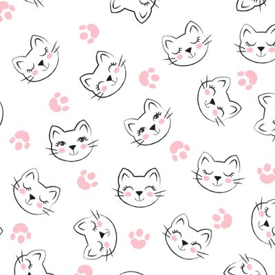 Милые котики. Кошачьи мордочки. Скетч