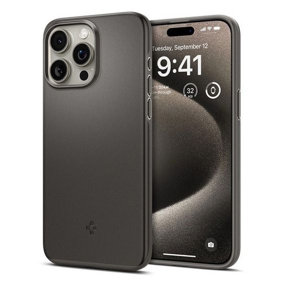Чехол Spigen Thin Fit для iPhone 15 Pro Max (ACS06545) серый