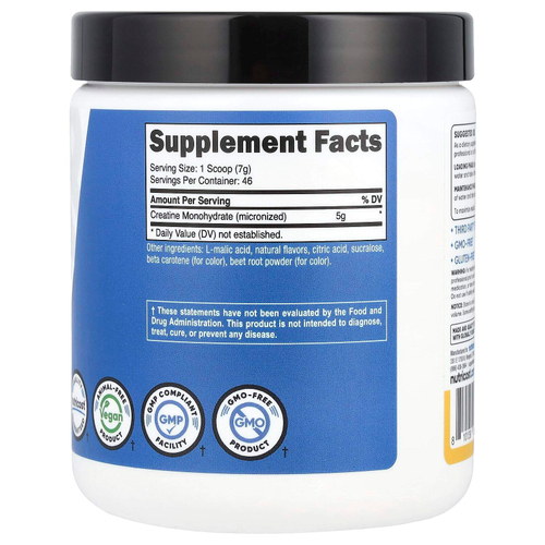 Nutricost, Моногидрат креатина, ананас и манго, 300 г (10,7 унции)