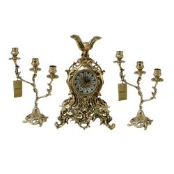 Bello De Bronze Каминные часы с канделябрами "Цезарь"