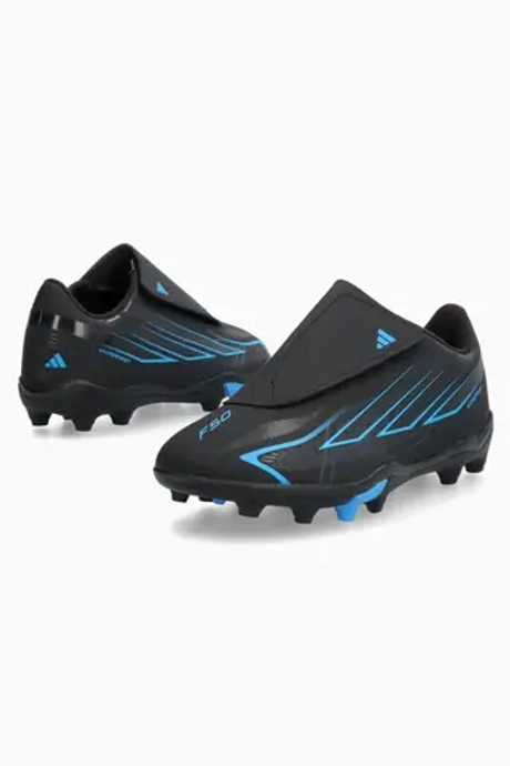 Бутсы adidas F50 Club Hyperfast Velcro FG/MG Junior - черный