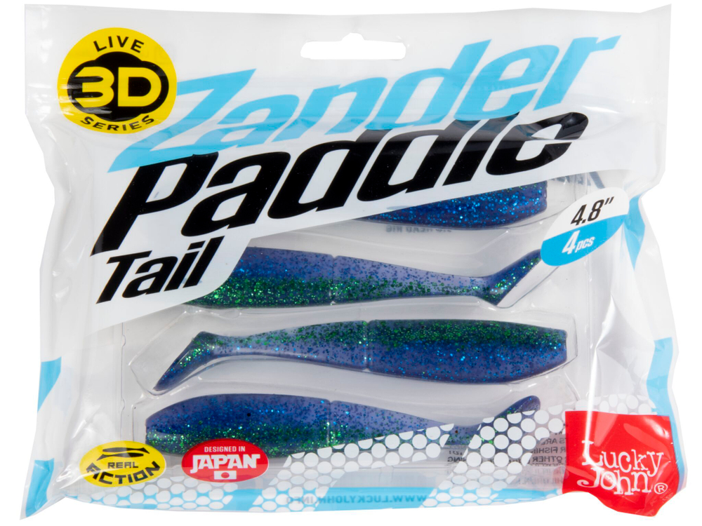 Виброхвост LJ 3D Series Zander Paddle Tail 4.8" (12 см), цвет Z13, 4 шт.