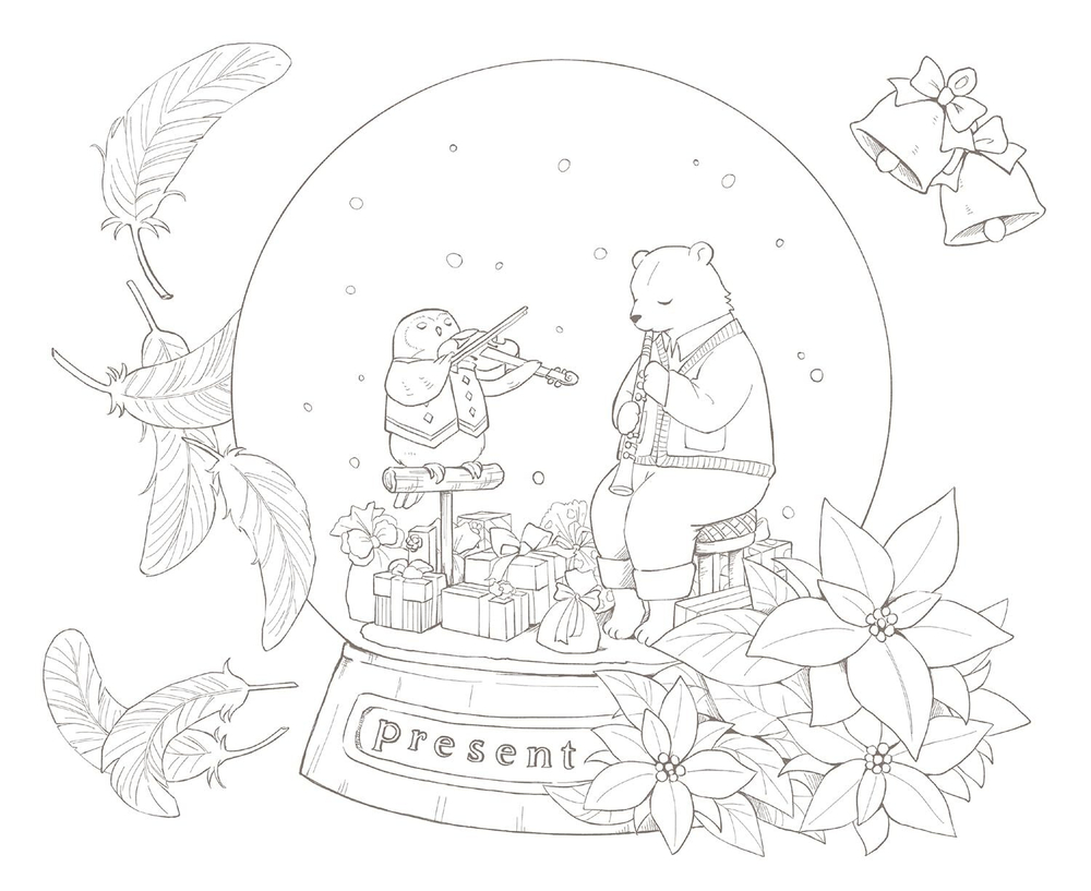Traveling Animal Orchestra Exciting. Coloring Book