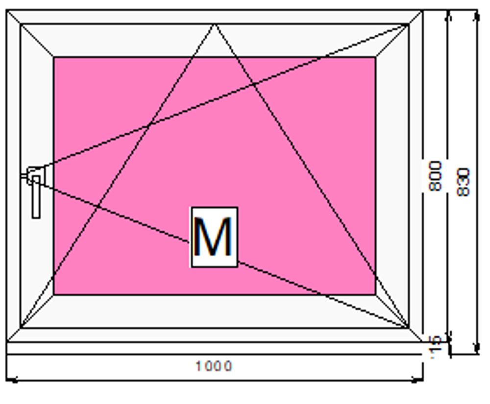 Пластиковое окно 800 х 1000 ТермА Эко + Москитная сетка