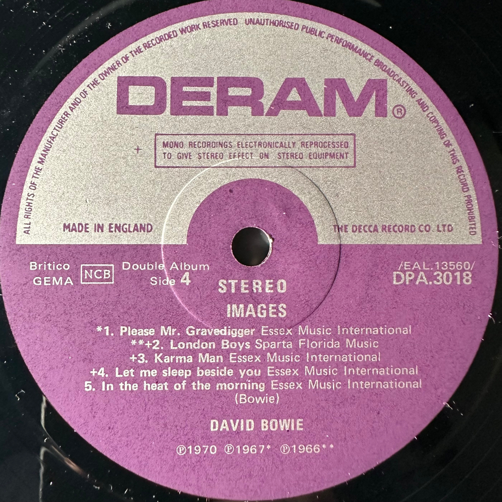 David Bowie ‎– Images 2LP (Англия 1975г.)