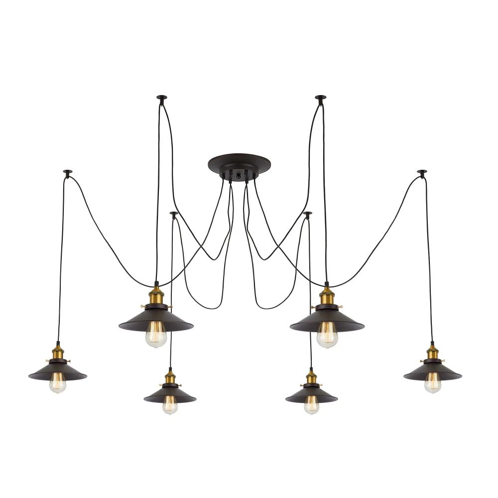 Citilux Эдисон CL451061 Люстра паук Венге Бронза