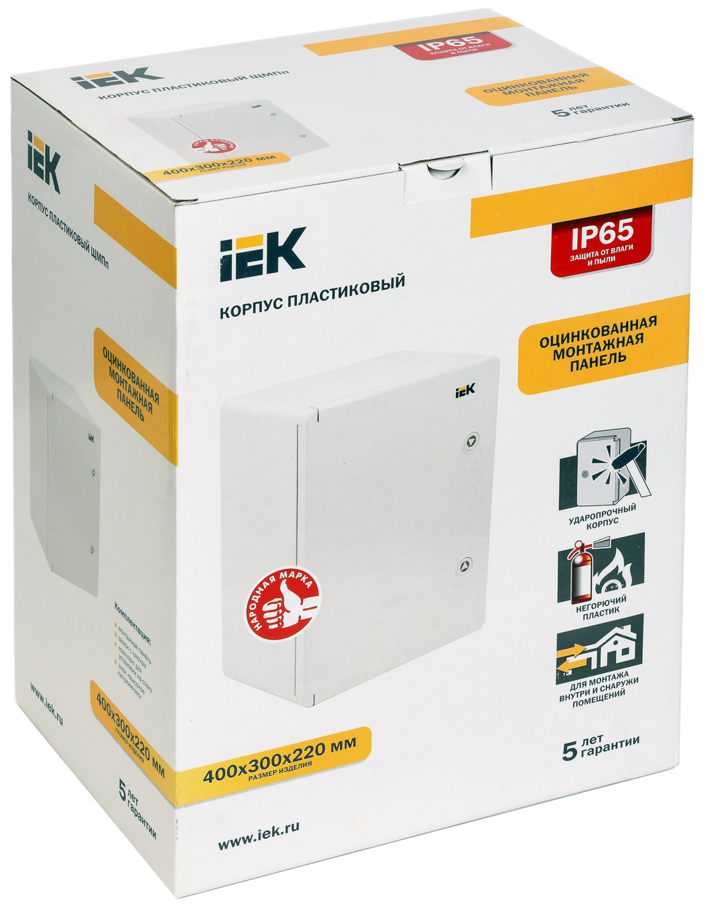 Корпус пластиковый ЩМПп 400х300х220мм УХЛ1 IP65 IEK