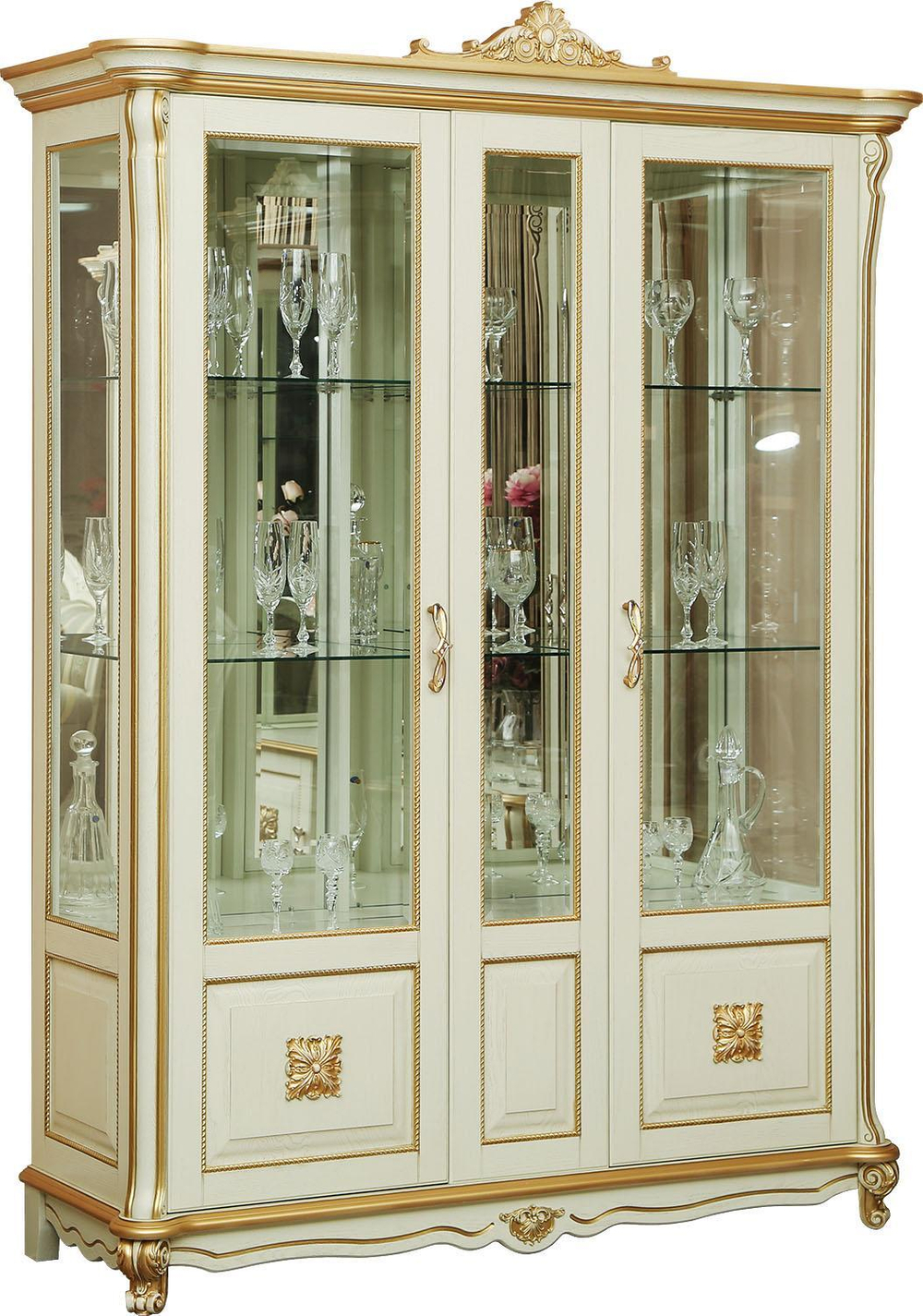 Шкаф-витрина 3д «Алези Люкс» П1.349.0.05 (П350.05л)