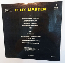 Винтажная виниловая пластинка LP Felix Marten Si On Parlait Dautre Chose (France 1975)