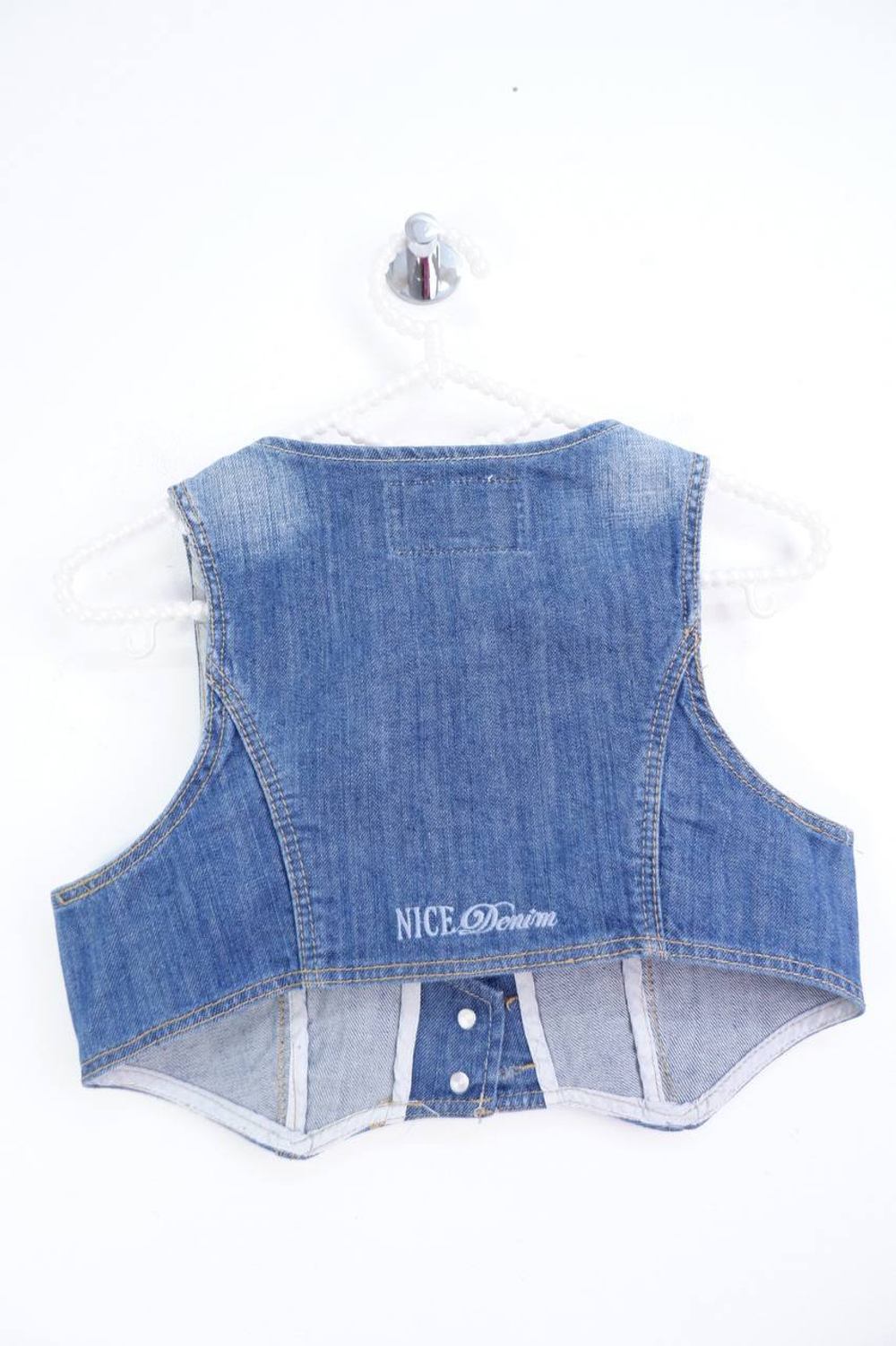 Жилетка Nice Concept джинсовая, можно носить как топ или на рубашку 40 размер
