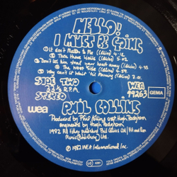 Винтажная виниловая пластинка LP Phil Collins Hello, I Must Be Going (Germany 1988) Like China