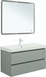 Тумба с раковиной Aquanet Вега 2.0 337957/323884 100 мисти грин