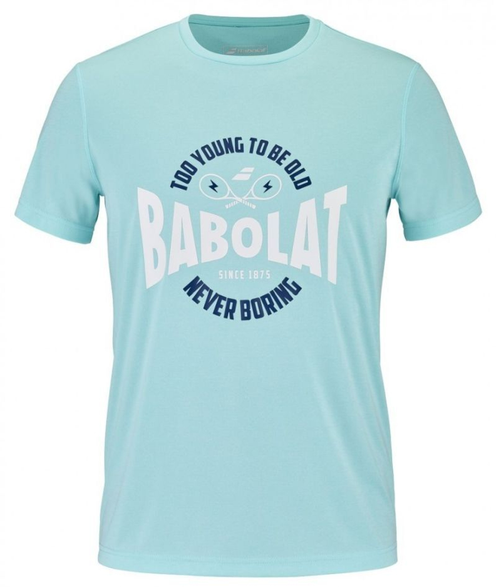 Теннисная футболка Babolat Exercise Graphic Tee Men - Mint