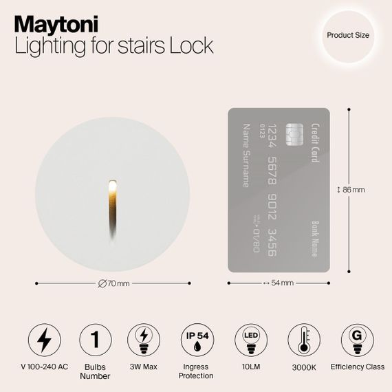 Подсветка для лестниц Maytoni Bil O014SL-L3W3K